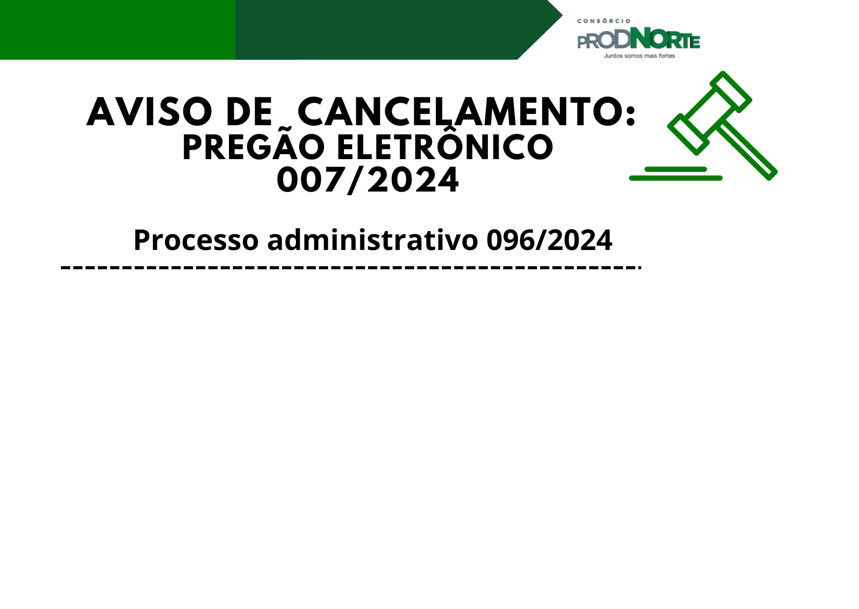 AVISO DE CANCELAMENTO